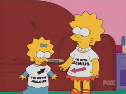 simpsons Genious vs Jealous smart vs smarter